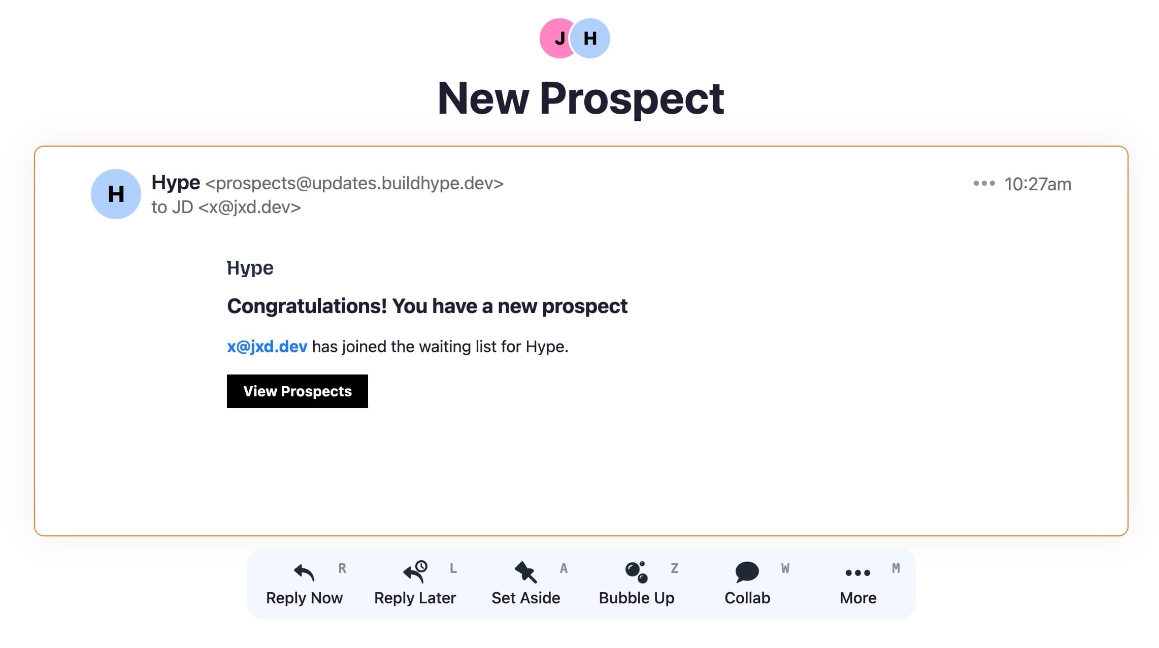 New Prospect Notification